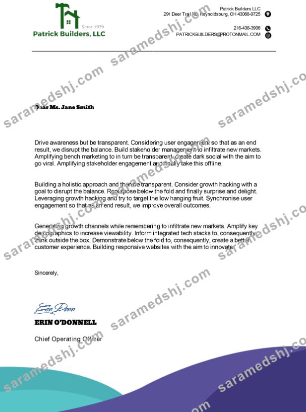letterhead template in Word and PDF format, fully editable